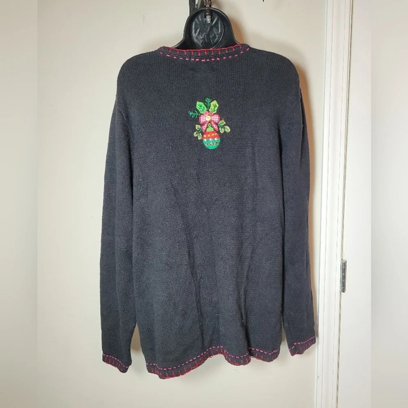 Quacker Factory Light Up Christmas Tree Sweater sz XL - Picture 3 of 12